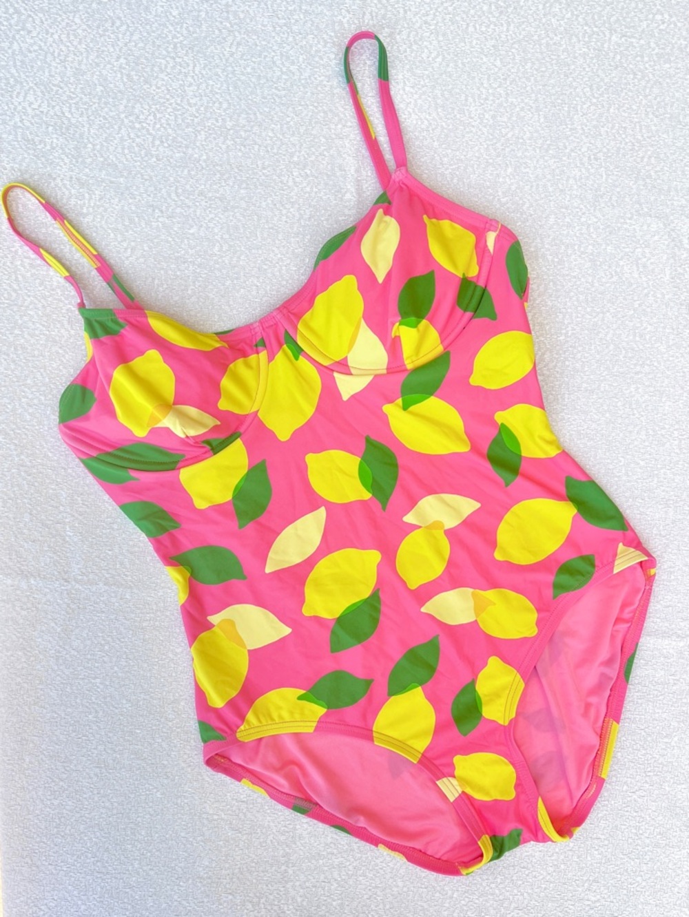 KATE SPADE Sea Star one piece swimsuit pink lemons size L
